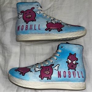 NWOT: Nobull Project: Custom Painted Flying Pig High Top Trainers